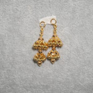 Gold Trending Plain Earrings 1290R1