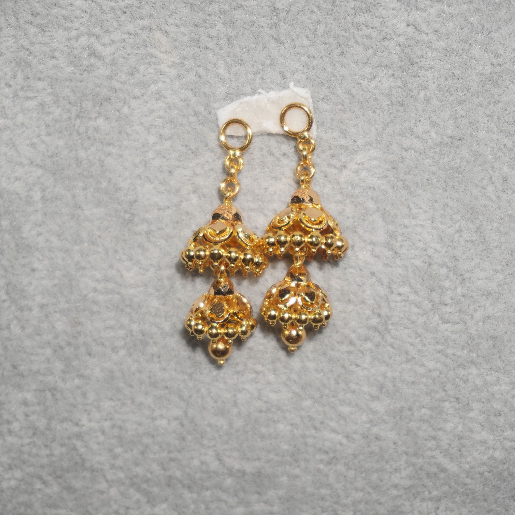 Gold Trending Plain Earrings 1290R1