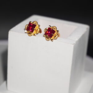 Dazzling Plain Gold Earrings 73R263