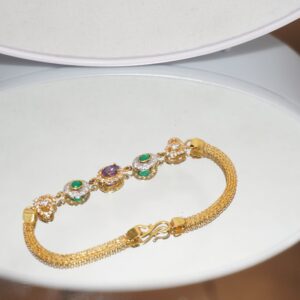 22k Gold Modern Plain Bracelet 266R13
