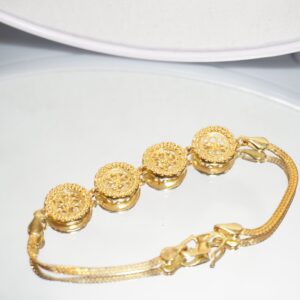 22k Gold Delicate Plain Bracelet 265R28