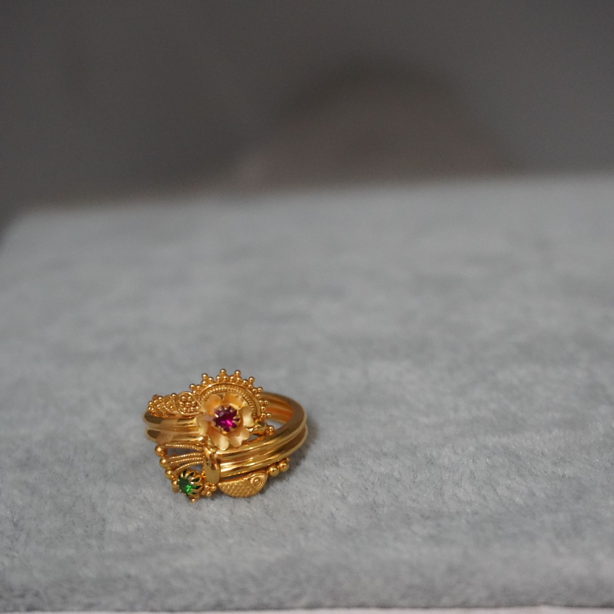 916 Gold Handmade Fancy Rings 242R78 - Image 2