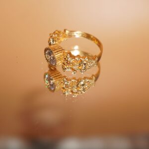 Gold Dazzling Design Rings 849R1