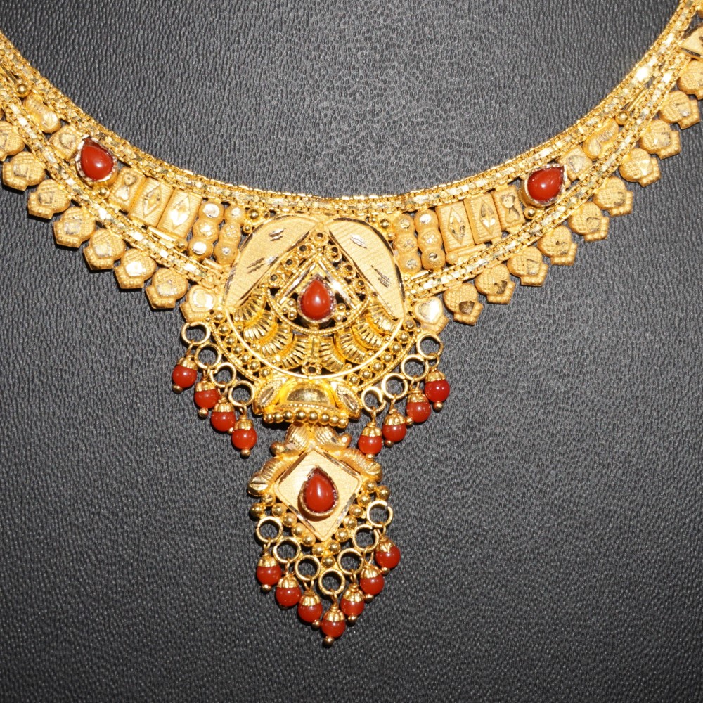 Gold Fancy Necklace 64R219