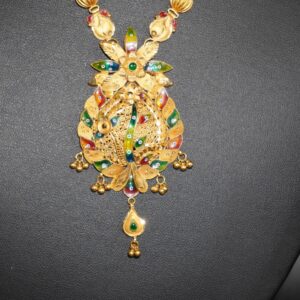 916 Gold Floral Necklace 64R83