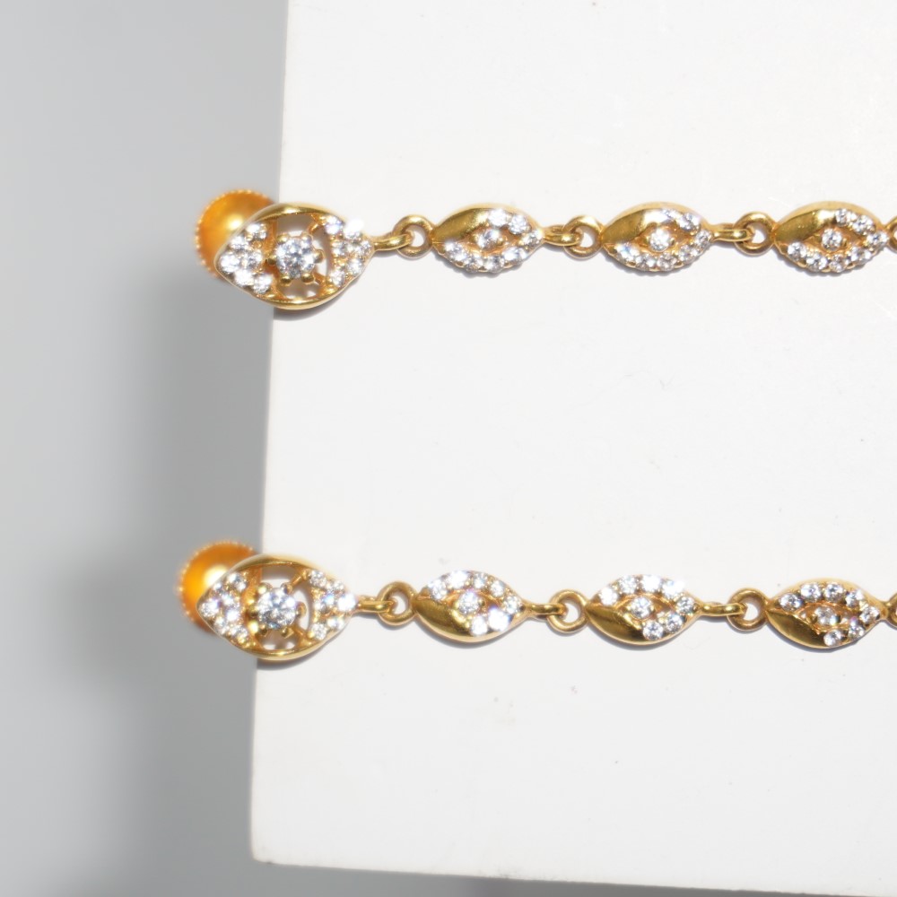 916 Gold Designer Earrings 36R169