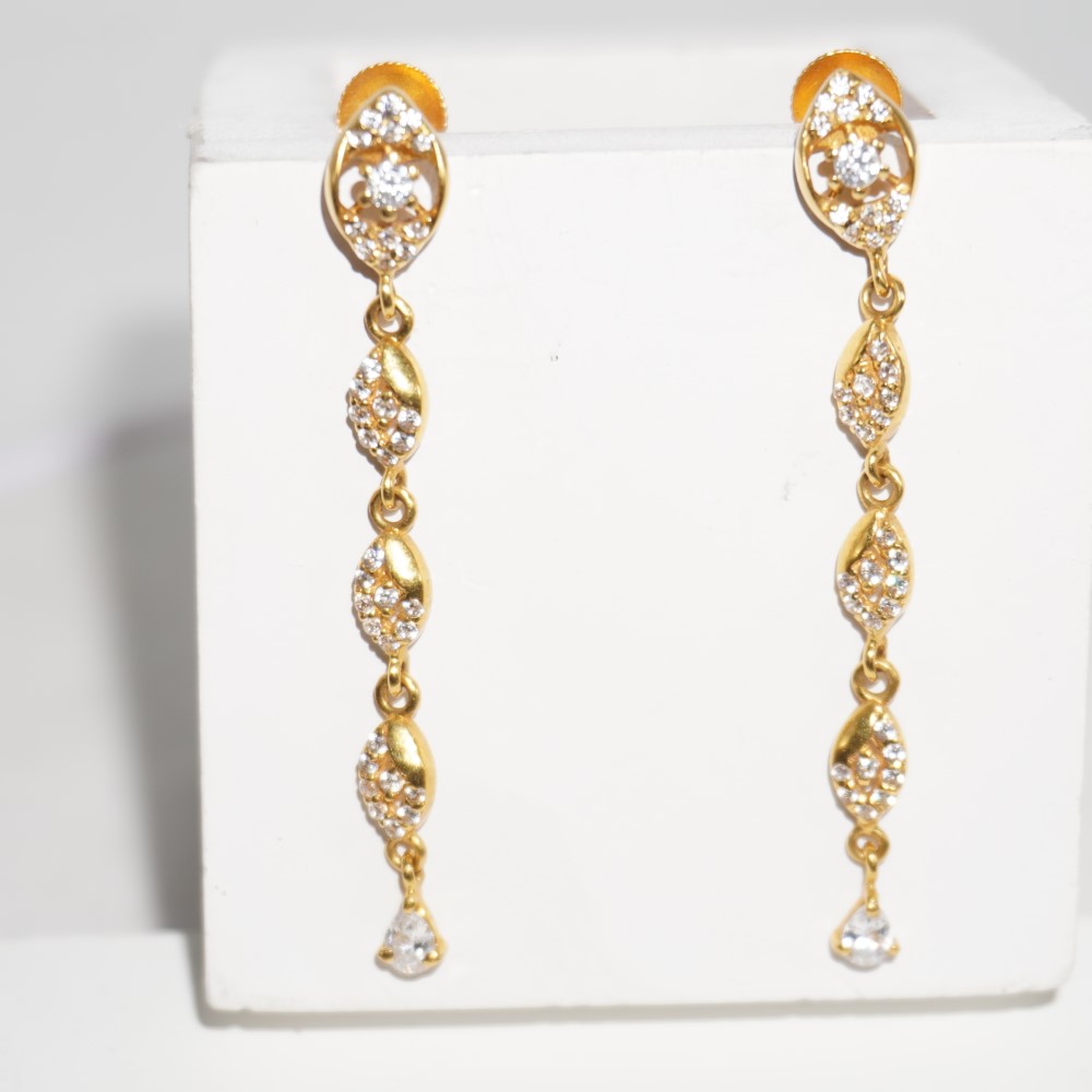 916 Gold Designer Earrings 36R169
