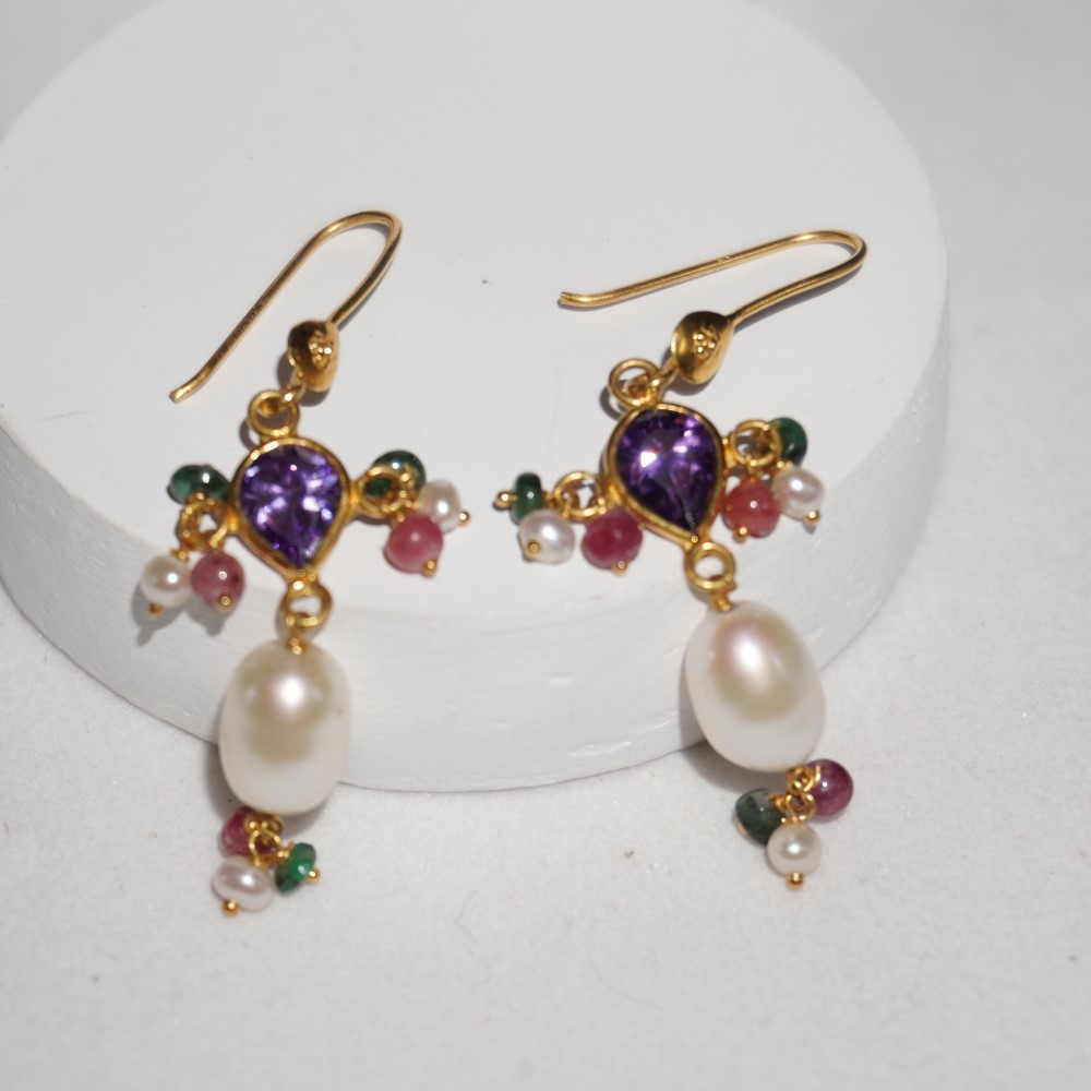 916 Gold Floral Earrings 41R92