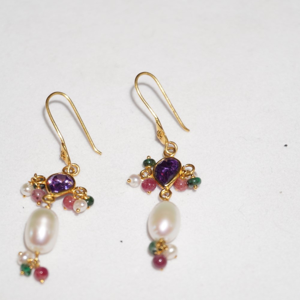 916 Gold Floral Earrings 41R92