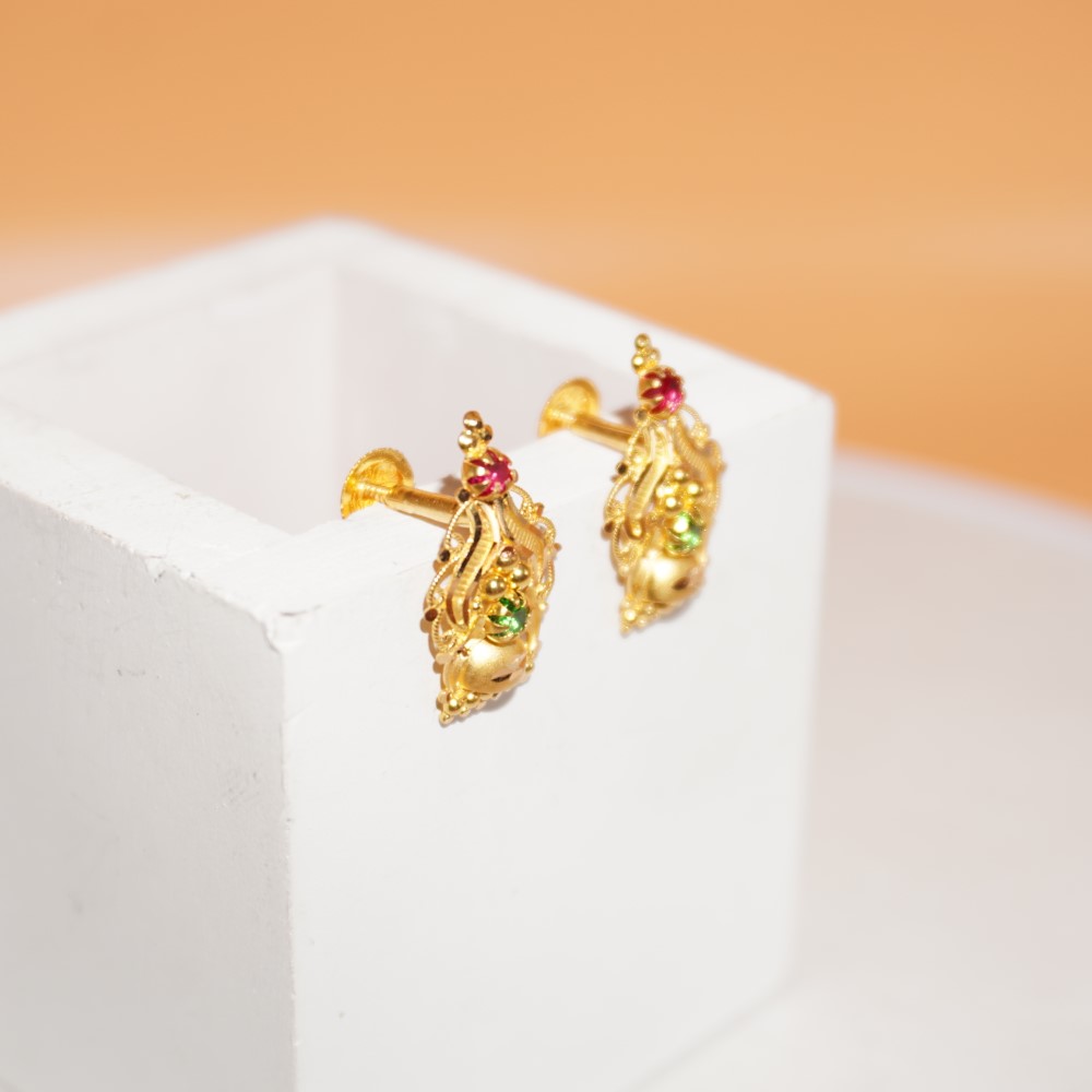 916 Gold Stunning Earrings 10R1072 - Image 2