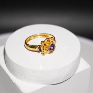 22k Gold Attractive Floral Rings 211R56