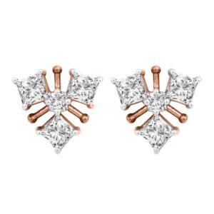 Diamond loopy bends earrings mder169