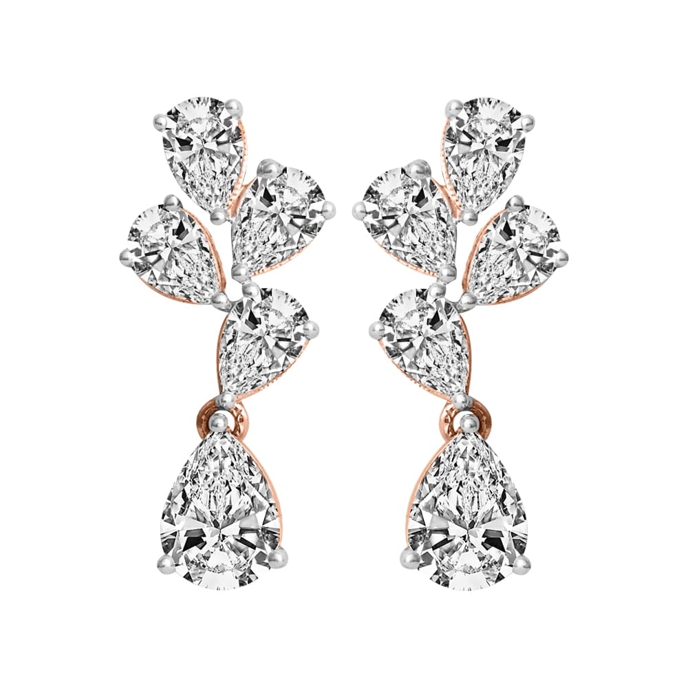 Diamond Gold Glam Earrings MDER153 - Image 2