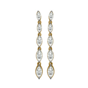 Diamond Gold Simple Earrings MDER139
