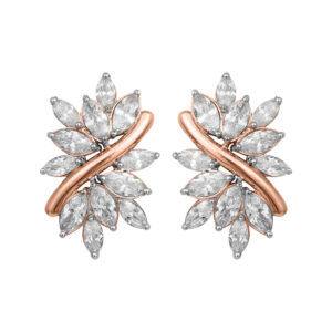 Diamond Gold Loopy Bends Earrings MDER138