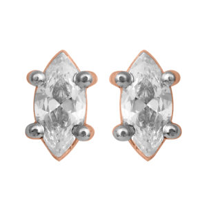 Diamond Gold Floral Earrings MDER136