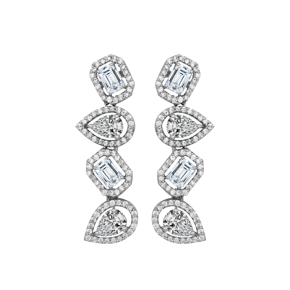 Diamond Gold Pretty Earrings MDER126 - Image 3