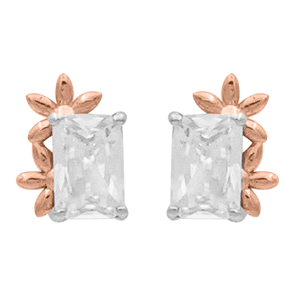 Diamond Gold Attractive Floral Earrings MDER124 - Image 2