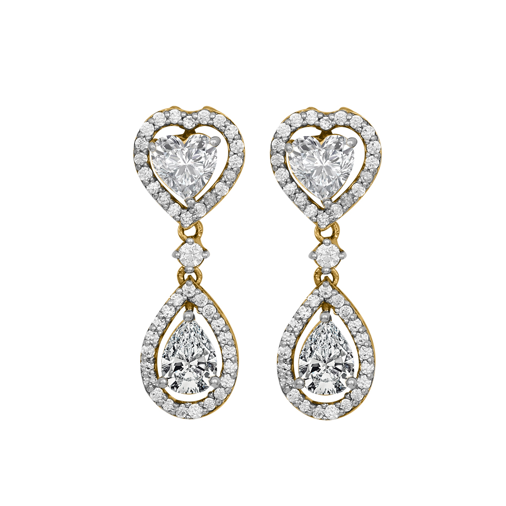 Diamond Gold Trending Earrings MDER112
