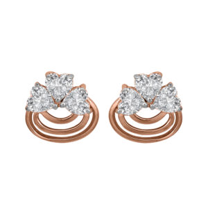 Diamond Gold light weight Earrings MDER109