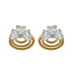 Diamond Gold light weight Earrings MDER109