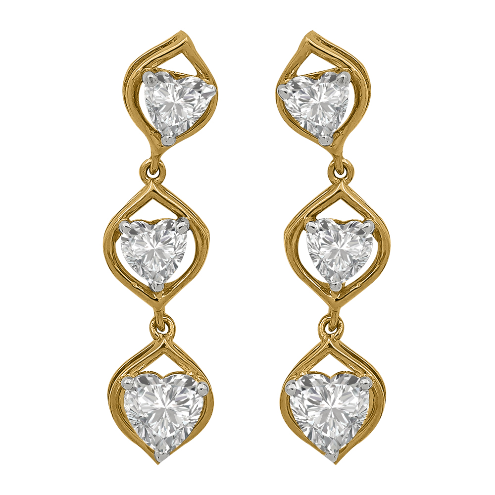 Diamond Gold Daily Wear Earrings MDER106