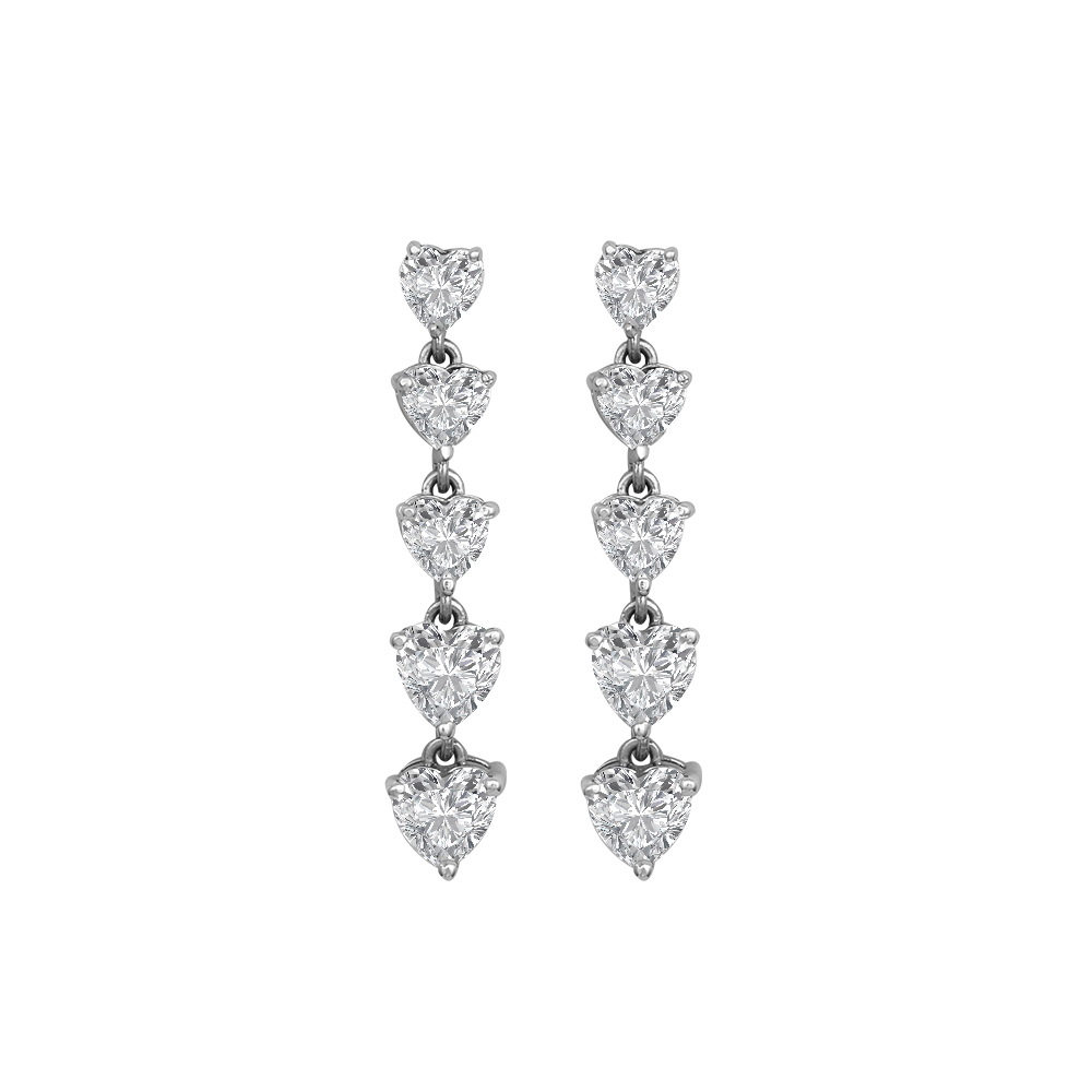 Diamond Gold Classic Earrings MDER105 - Image 3
