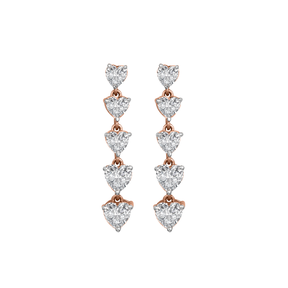 Diamond Gold Classic Earrings MDER105 - Image 2