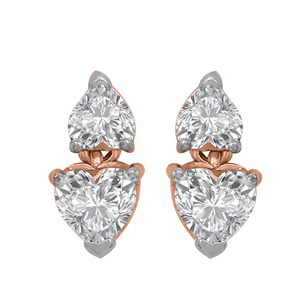 Diamond Gold Modern Earrings MDER107 - Image 2