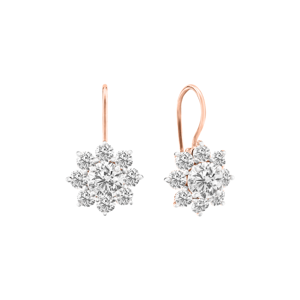 Diamond Dazzling 14K Gold Earrings MDER100 - Image 3
