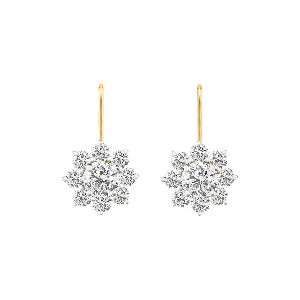 Diamond Dazzling 14K Gold Earrings MDER100 - Image 2