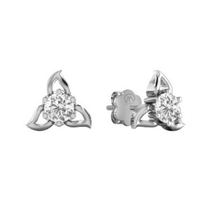 Diamond Floral 14K Gold Earrings MDER32