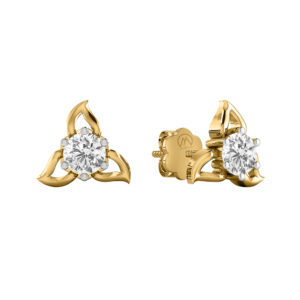 Diamond Floral 14K Gold Earrings MDER32