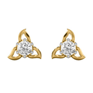 Diamond Floral 14K Gold Earrings MDER32