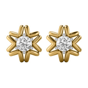 Diamond Sparkling 14K Gold Earrings MDER31