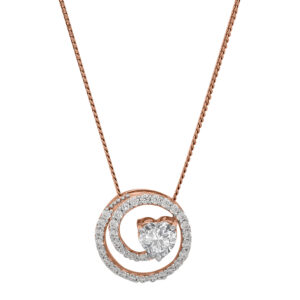 Diamond Gold Loopy Bends Pendants MDP120