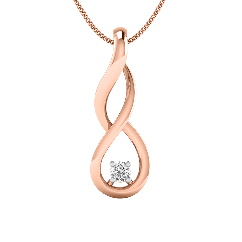 14k Diamond Glam Gold Pendants MDP44 - Image 2