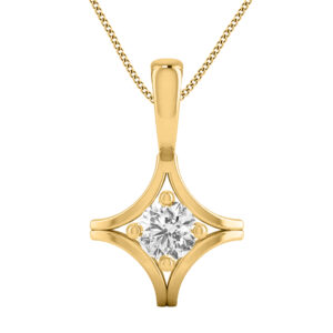 14k Diamond Simple Gold Pendants MDP33