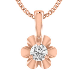 14k Diamond Loopy Bends Gold Pendants MDP32