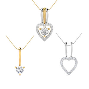 14k Diamond Pretty Gold Pendants MDP24