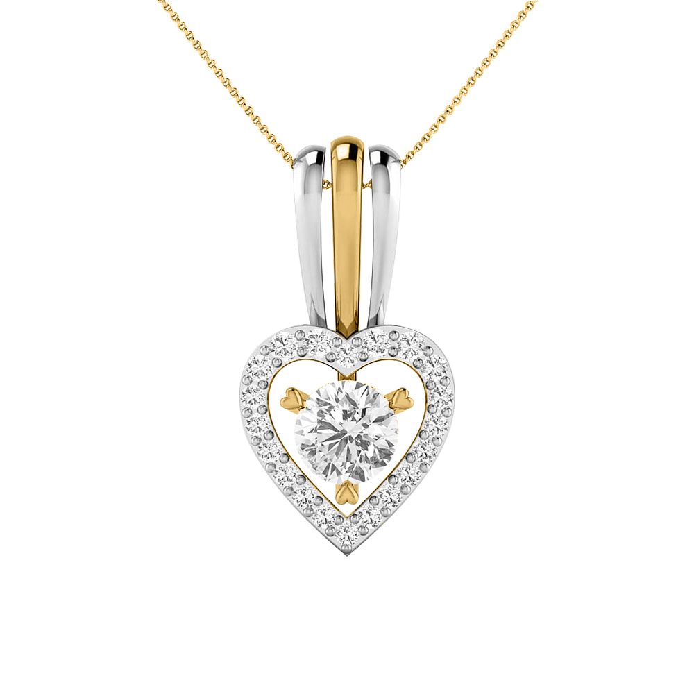 14k Diamond Pretty Gold Pendants MDP24 - Image 2