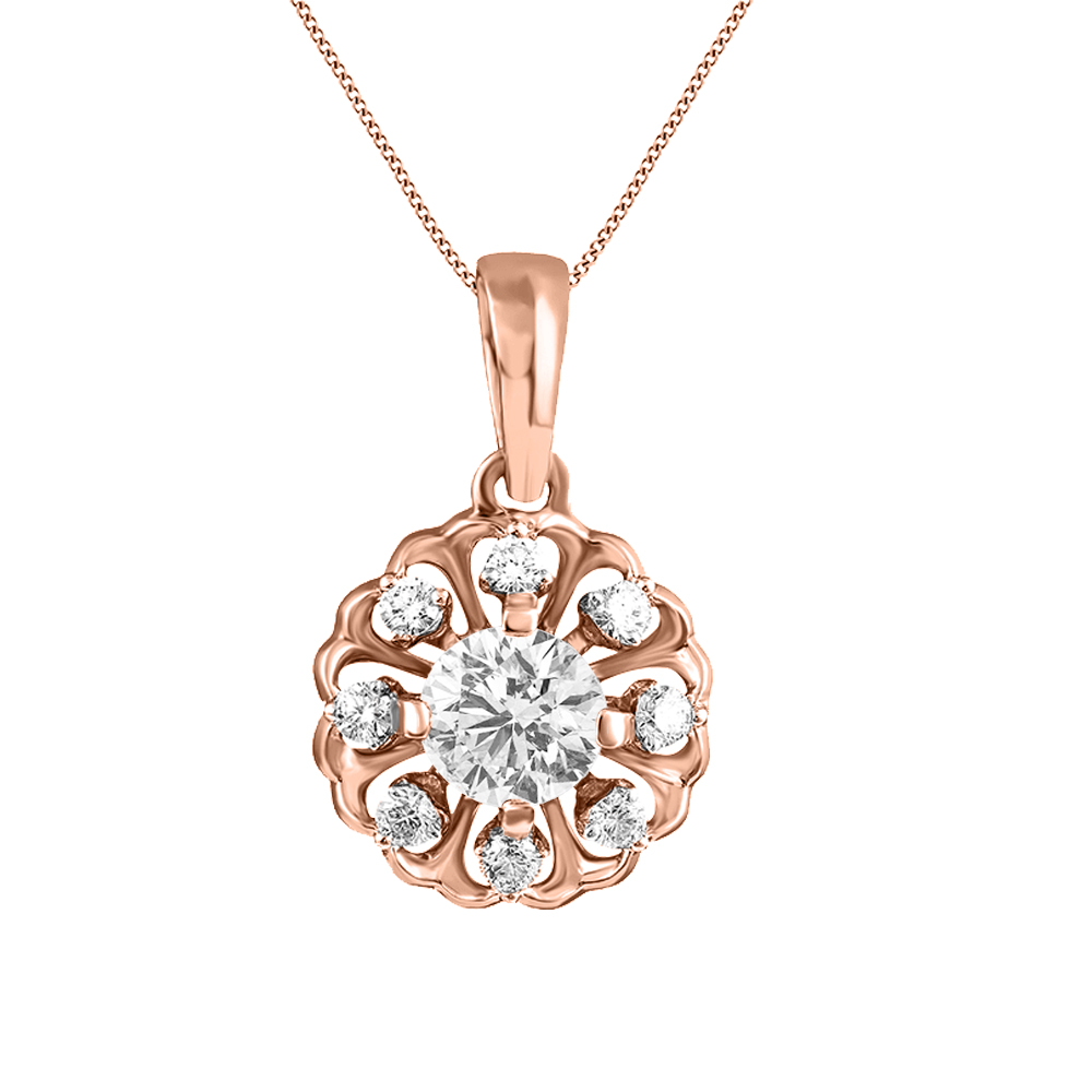 14k Diamond Classic Gold Pendants MDP10 - Image 2
