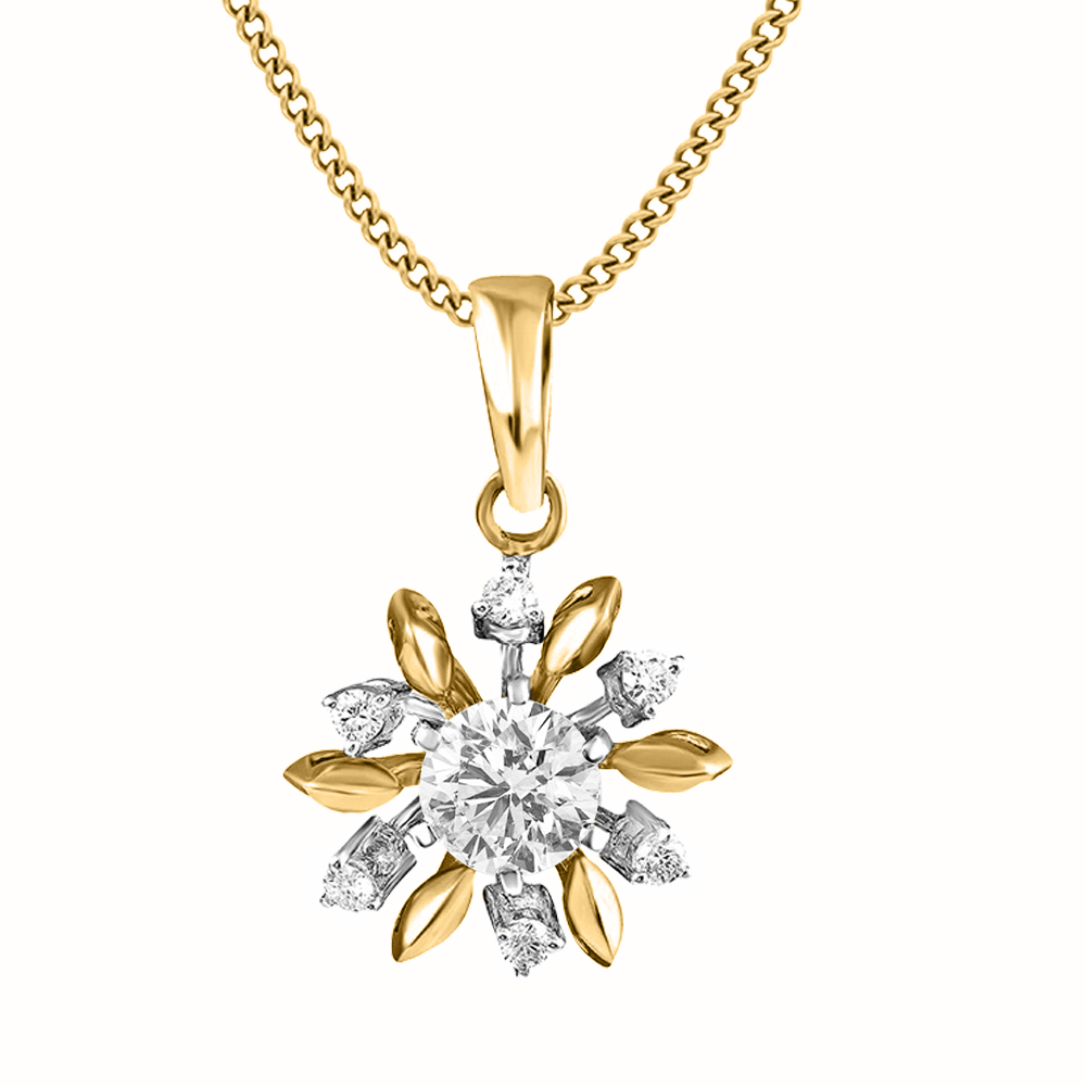 14k Diamond Modern Gold Pendants MDP6