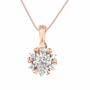 14k Diamond Plain Gold Pendants MDP4