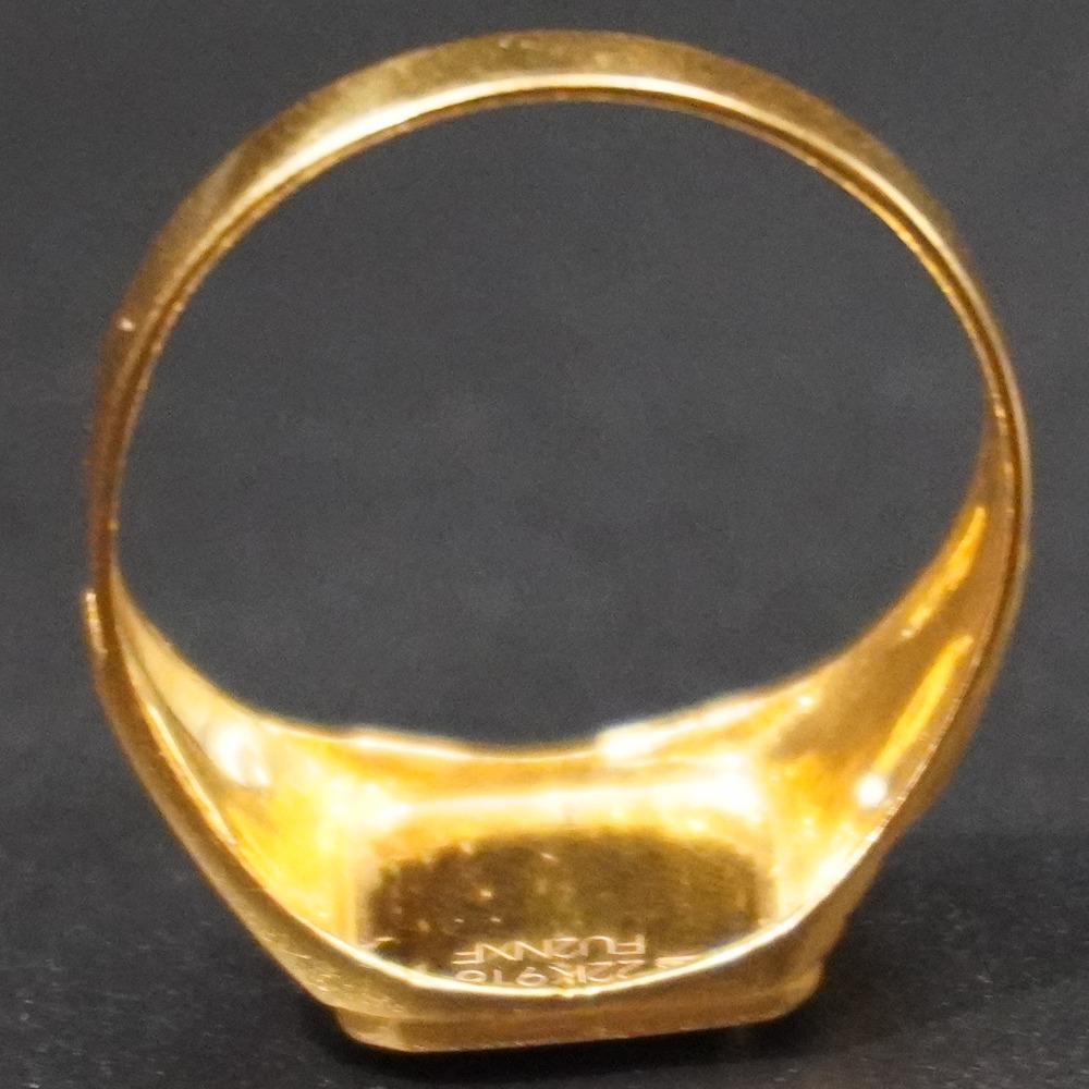 22k gold audi icon ring for gents - Image 3