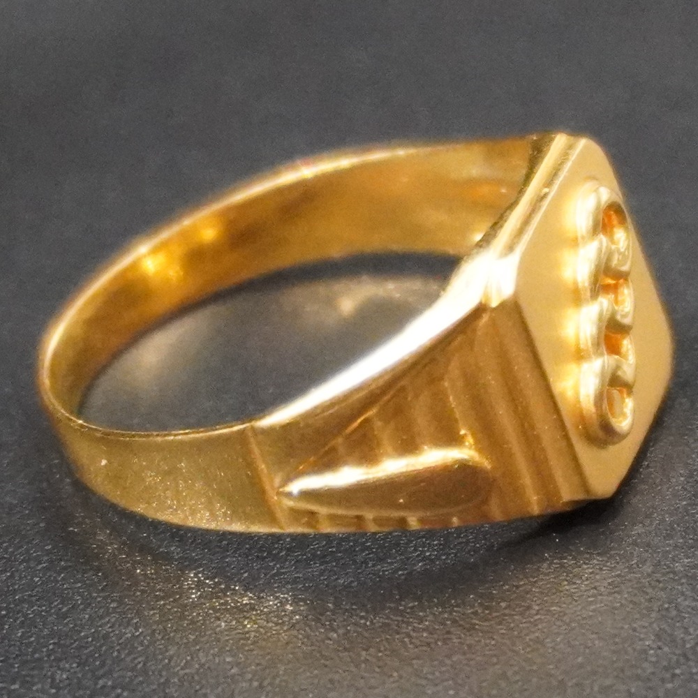 22k gold audi icon ring for gents - Image 2