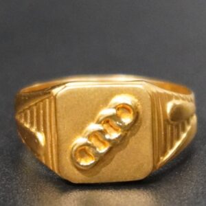 22k gold audi icon ring for gents