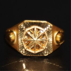916 gold round plain design gets ring