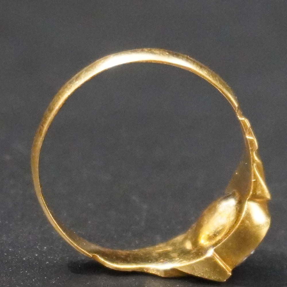 22k gold white stone ring for men