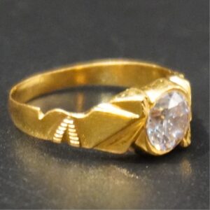 22k gold white stone ring for men